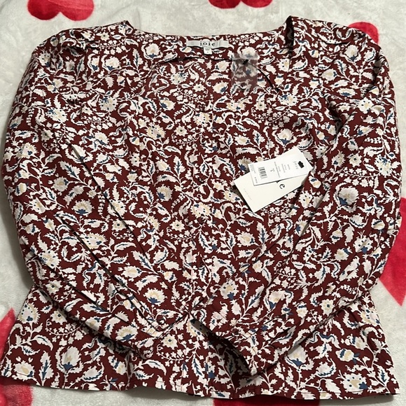 NWT Joie Women's Antin Floral Print Button Front Blouse Size Small Cotton - Picture 12 of 13